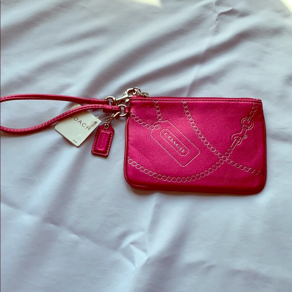 Coach Wristlet raspberry colored brand new